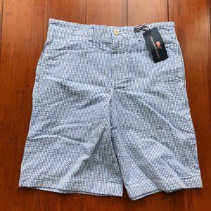 Boys Bayside Blue Seersucker Club Shorts